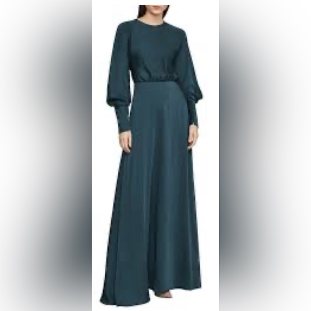BCBG Max Azria Blue Long Sleeve Dress